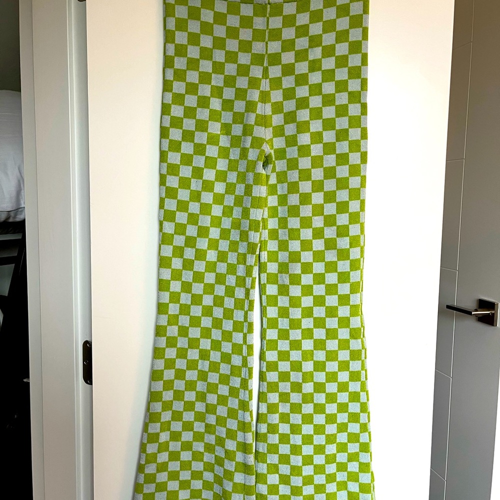 Urban Outfitters knit checkered pants, size S